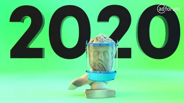 Opening: a bust inside a transparent visor