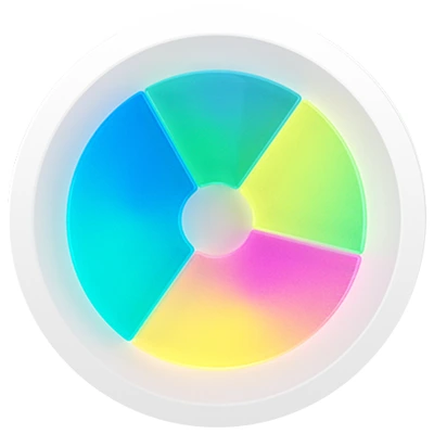 Success strategy badge, final glass render