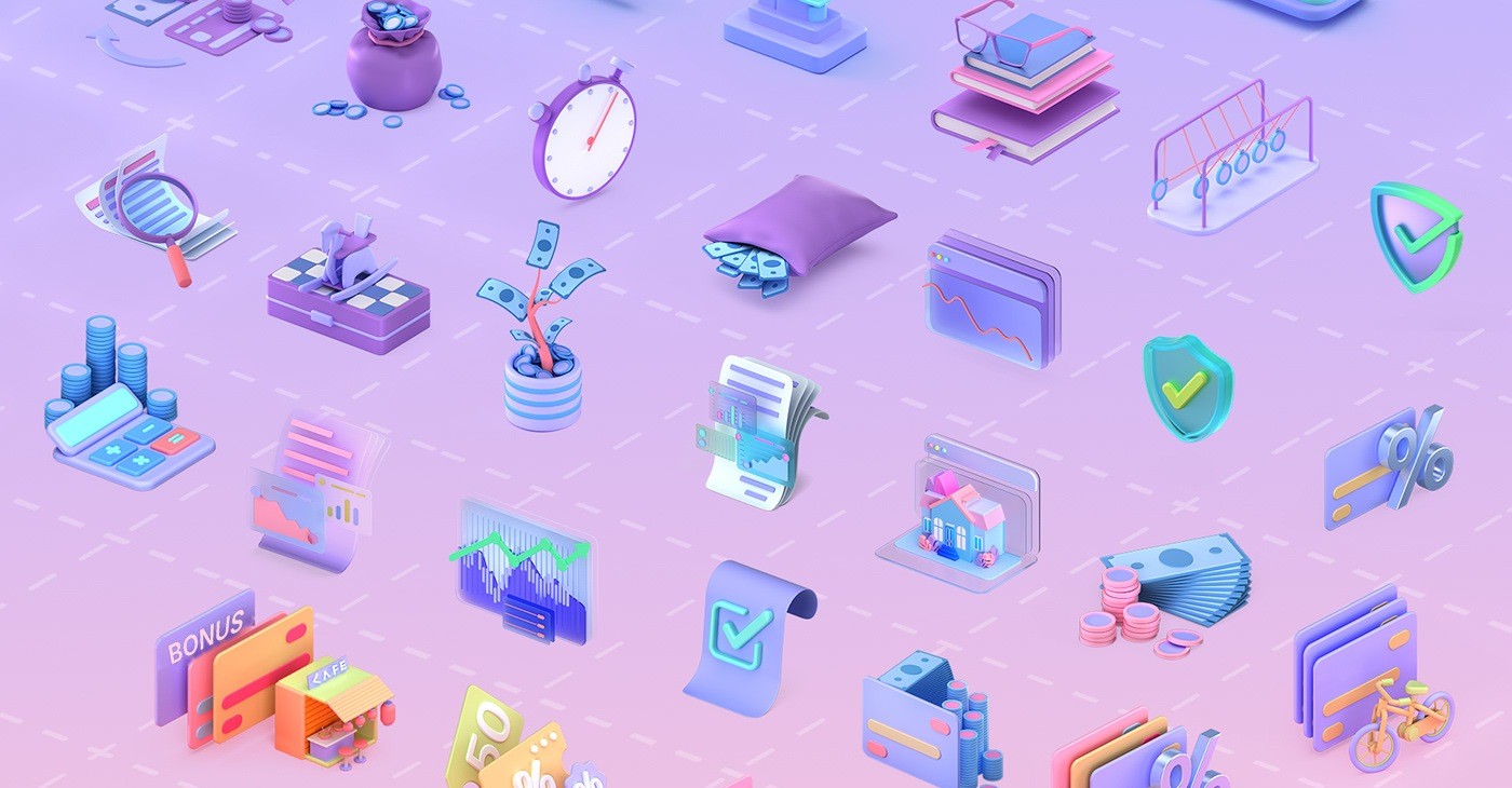 Business and investing icon set